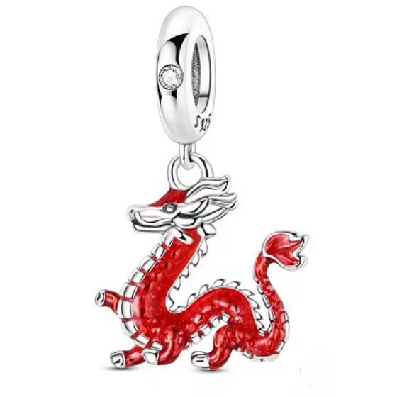 Charm Dragón - drak, přívěsek na náramek – symbol síly, odvahy a ochrany zvíře