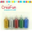 CreaFun Dekorační barvy Třpytivé na papír, textil, sklo 5 x 20 ml