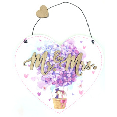 Nekupto Nagy tábla Mr. & Mrs. 17 x 15 x 0,5 cm