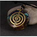 Orgonit amulet, generátor energie 3,5 cm na voskované šňůrce 60 cm