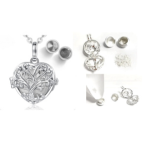 Pamětní, pietní urnový přívěsek, Srdce, strom, voděodolné, nerezová ocel 18 mm