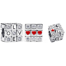 Charm Pohyblivá hrací kostka, korálek na náramek láska Charm Pohyblivá hrací kostka, korálek na náramek láska