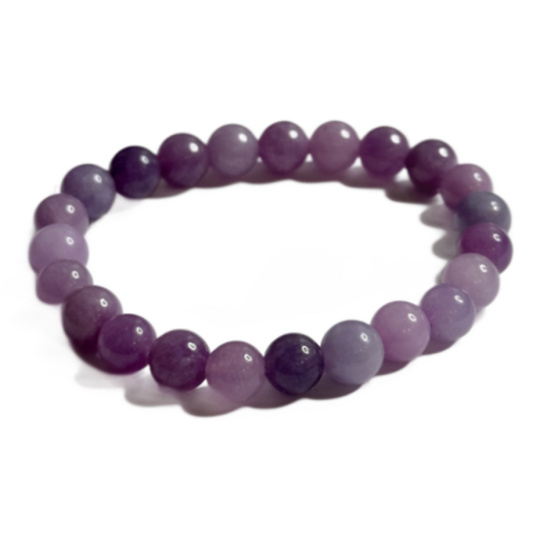 Turmalin levandulový náramek elastický přírodní kámen, kulička 8 mm / 16 - 17 cm, strážce domova a dobré nálady Turmalin levandulový náramek elastický přírodní kámen, kulička 8 mm / 16 - 17 cm, strážce domova a dobré nálady