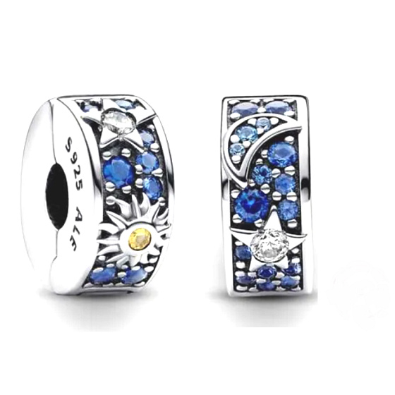 Charm Slunce, hvězda a měsíc, stopper, klipový korálek na náramek příroda