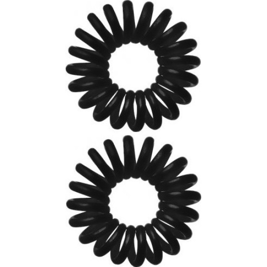 Vlasová gumička spirála plastová černá 3 x 1 cm 2 kusy