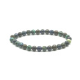 Bransoletka azurytowa elastyczna naturalny kamień, kuleczka 6 mm / 16 - 17 cm