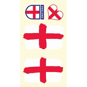 Arch Tetovací obtisky na obličej i tělo Anglie vlajka 1 motiv