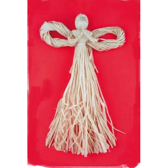 Anděl z palmového šustí 32 cm