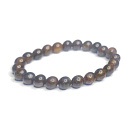 Bronzit náramek elastický přírodní kámen, kulička 8 mm / 16 - 17 cm, vysoce ochranný kámen