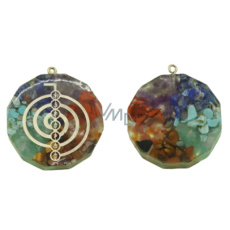 Orgonit amulet, generátor energie 3,5 cm na voskované šňůrce 60 cm Orgonit amulet, generátor energie 3,5 cm na voskované šňůrce 60 cm