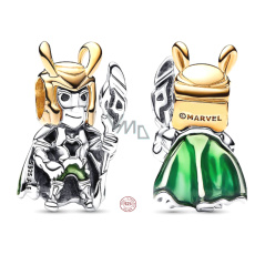 Charm Sterlingové stříbro 925 Marvel The Avengers, Loki, korálek na náramek, film