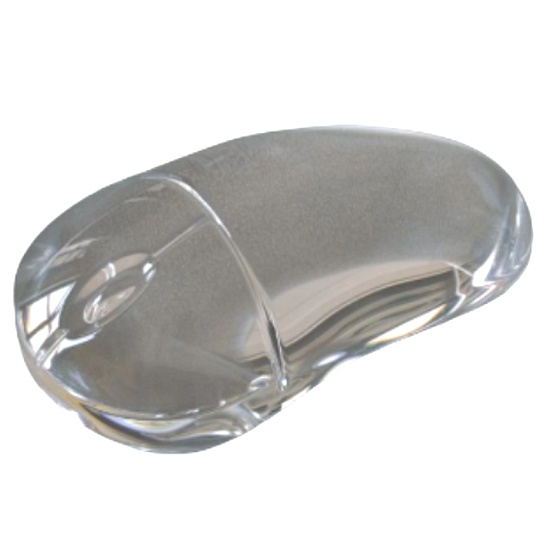 Křišťálové sklo PC myš, čirá - těžítko,