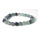 Fluorit zeleno-čirý náramek elastický přírodní kámen, kulička 8 mm / 16 -17 cm, kámen géniů
