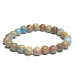 Jaspis / Regalit Imperiální mořský sediment světle modrý náramek elastický směsný minerál, kulička 8 mm / 16 - 17 cm