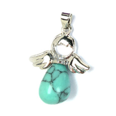 Tyrkenit Anděl přívěsek přírodní kámen 4,2 x 3 cm, kámen mladých lidí, hledá životní cíl