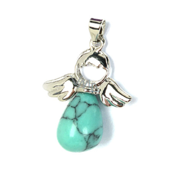 Tyrkenit Anděl přívěsek přírodní kámen 4,2 x 3 cm, kámen mladých lidí, hledá životní cíl Tyrkenit Anděl přívěsek přírodní kámen 4,2 x 3 cm, kámen mladých lidí, hledá životní cíl