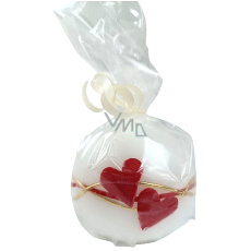 Lima Srdíčko vonná svíčka bílá koule 60 mm 1 kus Lima Srdíčko vonná svíčka bílá koule 60 mm 1 kus