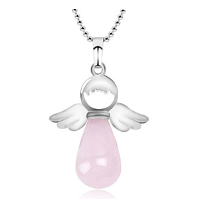 Růženin Anděl přívěsek přírodní kámen 4,2 x 3 cm, kámen lásky Růženin Anděl přívěsek přírodní kámen 4,2 x 3 cm, kámen lásky