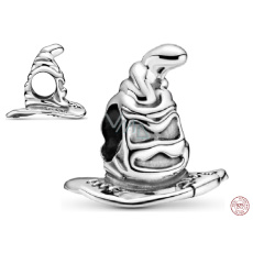 Charm Sterlingové stříbro 925 Harry Potter - Třídící moudrý klobouk, korálek na náramek, film