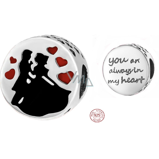 Charm Sterlingové stříbro 925 Pro den, kdy mne požádal o ruku, korálek na náramek láska 10 mm Charm Sterlingové stříbro 925 Pro den, kdy mne požádal o ruku, korálek na náramek láska 10 mm