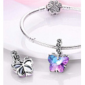 Charm Kouzelný motýl ze skla Murano, přívěsek na náramek symbol