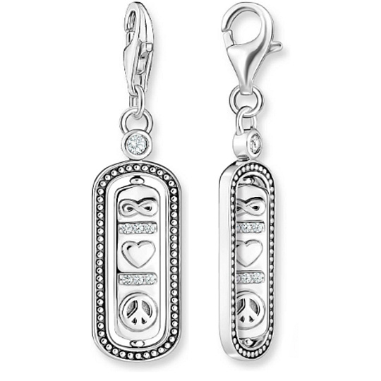 Charm Láska a mír - otočný symbol, humří spona přívěsek na náramek láska