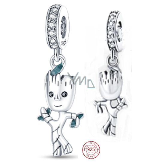 Charm Sterlingové stříbro 925 Marvel Strážci Galaxie, Já jsem Groott, přívěsek na náramek, film