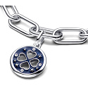 Charm Mini medailon - Srdce v čtyřlístku, štěstí, přívěsek na náramek symbol