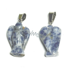 Sodalit Anděl strážný přívěsek přírodní kámen ručně broušený 2 - 2,2 cm, kámen komunikace