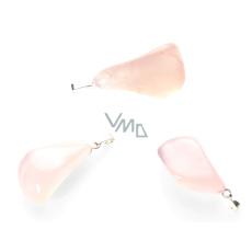 Chalcedon růžový Troml přívěsek přírodní kámen, M cca 3 cm, 1 kus, kámen lásky a radosti