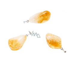 Citrín s křemenem Troml přívěsek, přírodní kámen, M cca 3 cm, 1 kus, AA kvalita, kámen hojnosti, úspěchu
