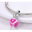 Charm Polibek, láska, srdce, přívěsek na náramek