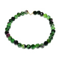 Anyolit / Rubín v Zoisitu fazet náramek elastický přírodní kámen, kulička 5 mm / 16 - 17 cm, ulevuje v období smutku
