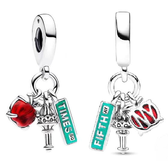 Charm USA, New York City Triple 3v1, přívěsek na náramek cestování