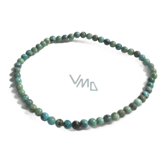 Tyrkys náramek elastický přírodní kámen, kulička 4 mm / 16 - 17 cm, kámen štěstí, talisman cestrovatelů Tyrkys náramek elastický přírodní kámen, kulička 4 mm / 16 - 17 cm, kámen štěstí, talisman cestrovatelů