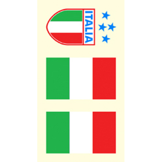 Arch Tetovací obtisky na obličej i tělo Itálie vlajka 3 motiv