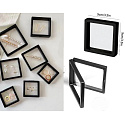 Rámeček 3D univerzální plastový s fólií, černý 9 x 9 cm