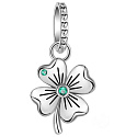 Charm Čtyřlístek pro štěstí, přívěsek na náramek příroda