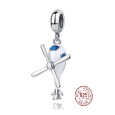 Charm Sterlingové stříbro 925 Helikoptéra, přívěsek na náramek cestování