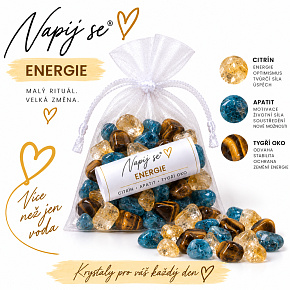 Napij se® energie – výměnná minerální náplň | Citrín, Apatit, Tygří oko, 200 g