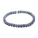 Tanzanit náramek elastický přírodní kámen, kulička 5 - 5,7 mm / 16 - 17 cm