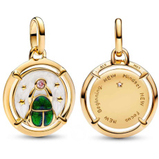 Charm Mini medailon - Skarabeus brouk, přívěsek na náramek zvíře