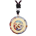 Orgonit amulet, Hornovo oko, generátor energie, přírodní kámen (7 čaker) + epoxidová pryskyřice + lano 22 g