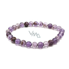 Křemen Fantomový náramek elastický, přírodní kámen kulička 6 mm / 16 - 17 cm, nejdokonalejší léčitel