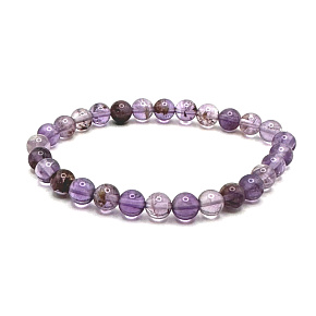 Křemen Fantomový náramek elastický, přírodní kámen kulička 6 mm / 16 - 17 cm, nejdokonalejší léčitel