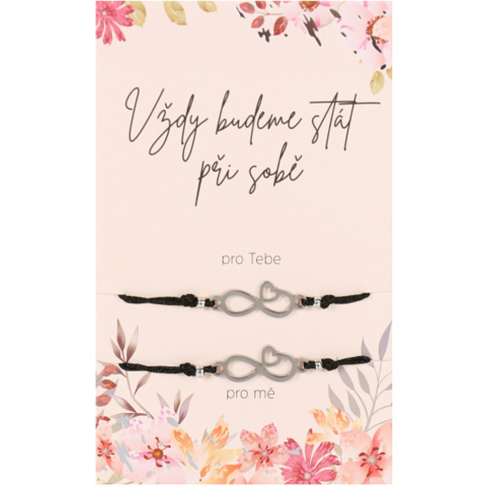 Albi Dárkový šperk duo náramky Vždy při sobě, Nekonečno symbol nekonečné energie 2 kusy