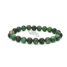 Fuchsite náramek elastický přírodní kámen, kulička 8 mm / 16 - 17 cm, důvěra v sebe, odraz, odvaha