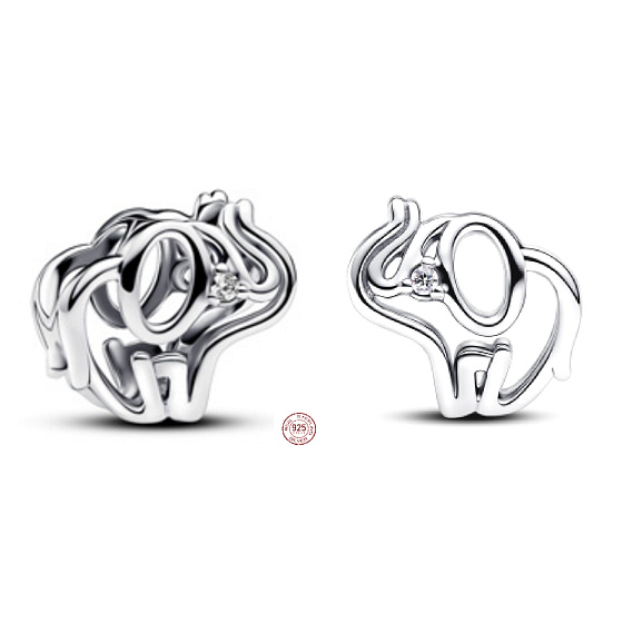 Charm Působivý slon, korálek na náramek zvíře