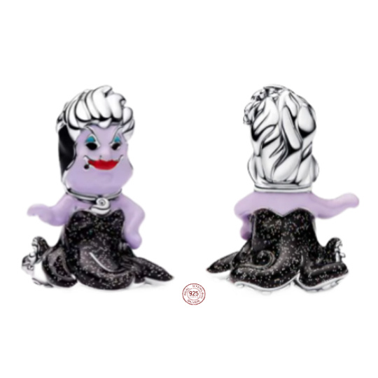 Charm Sterlingové stříbro 925 Disney Malá mořská víla - Uršula čarodějka, přívěsek na náramek, film