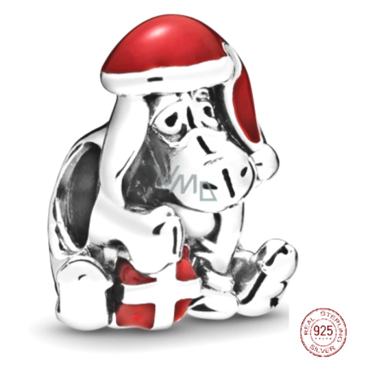 Charm Sterlingové stříbro 925 Disney Medvídek Pú, Ijáčkovy Vánoce, korálek na náramek, film Charm Sterlingové stříbro 925 Disney Medvídek Pú, Ijáčkovy Vánoce, korálek na náramek, film